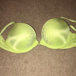 Victoria’s Secret neon yellow push up bra